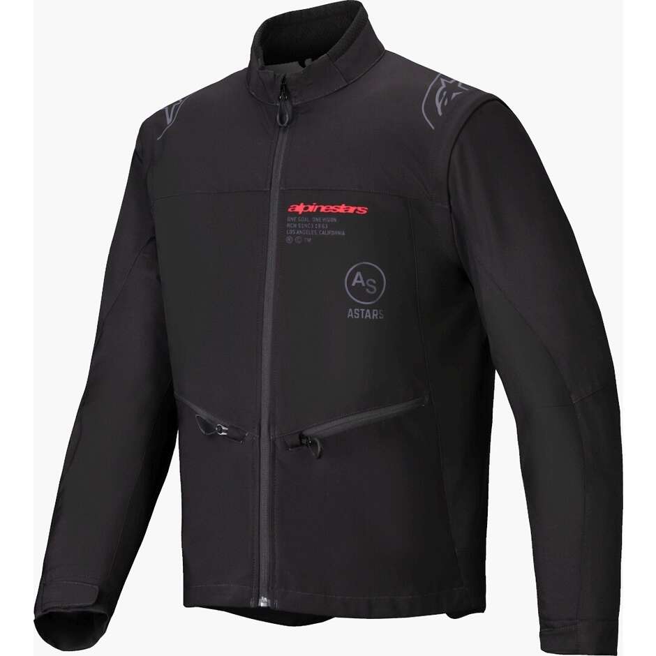 Alpinestars LITE-DURA SOFTSHELL Schwarze Motorrad-Cross-Enduro-Jacke