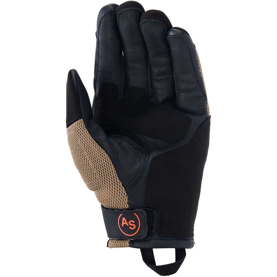 Alpinestars MANTI AIR Fabric Motorcycle Gloves Dark Khaki Black Orange Fluo