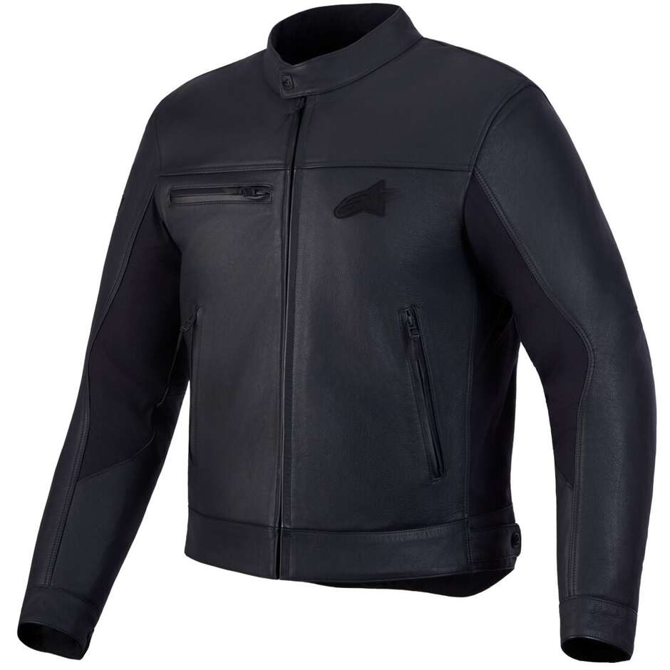 Alpinestars MAVER-X Leder-Motorradjacke Schwarz