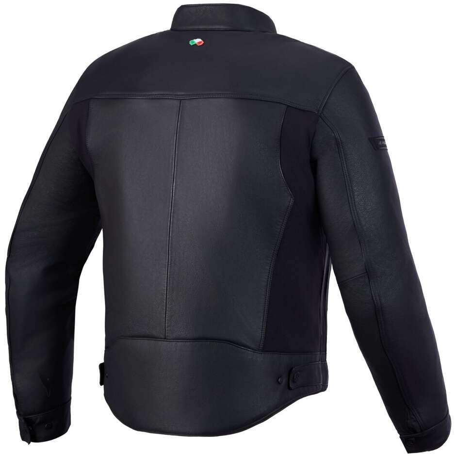 Alpinestars MAVER-X Leder-Motorradjacke Schwarz