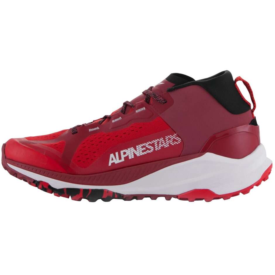 Alpinestars META XR V2 Bright Motorradschuhe Dunkelrot Rot Weiß