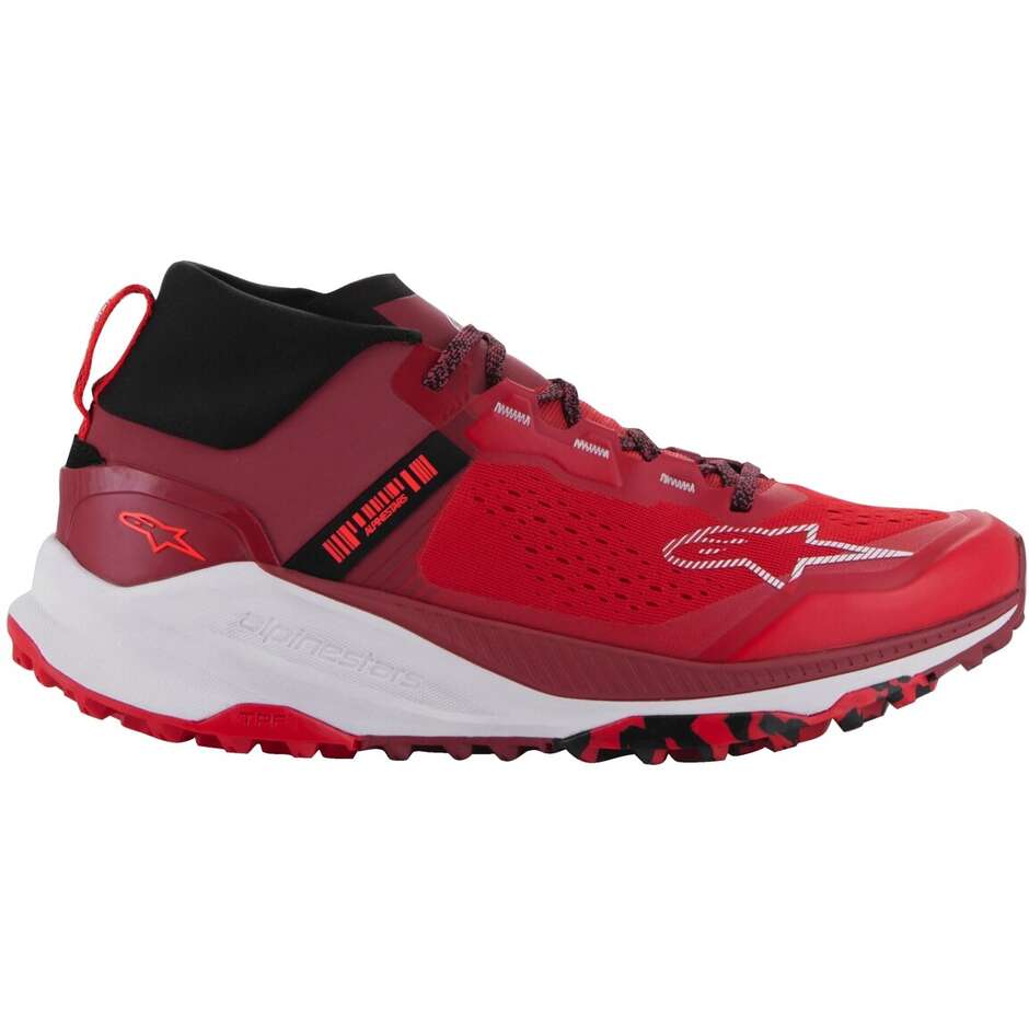 Alpinestars META XR V2 Bright Motorradschuhe Dunkelrot Rot Weiß