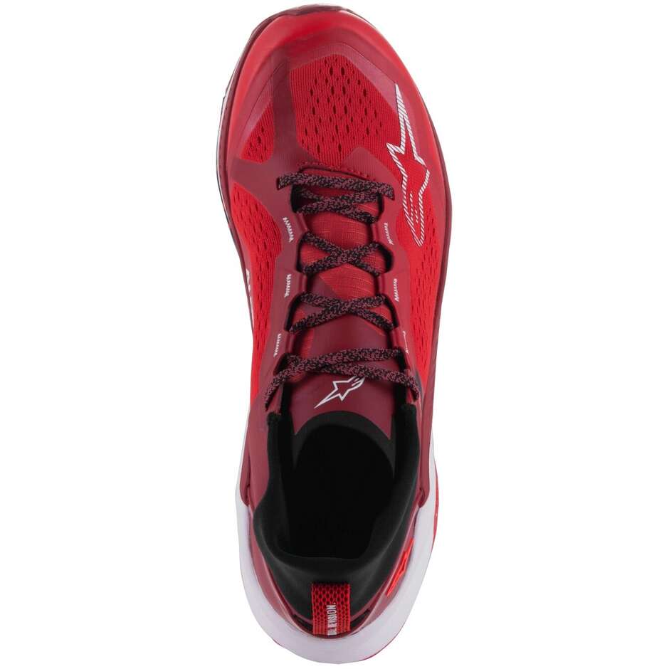 Alpinestars META XR V2 Bright Motorradschuhe Dunkelrot Rot Weiß