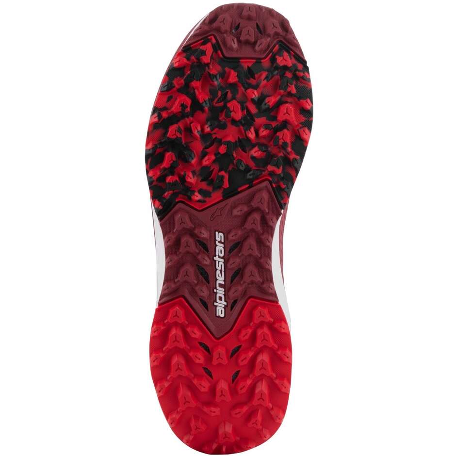Alpinestars META XR V2 Bright Motorradschuhe Dunkelrot Rot Weiß