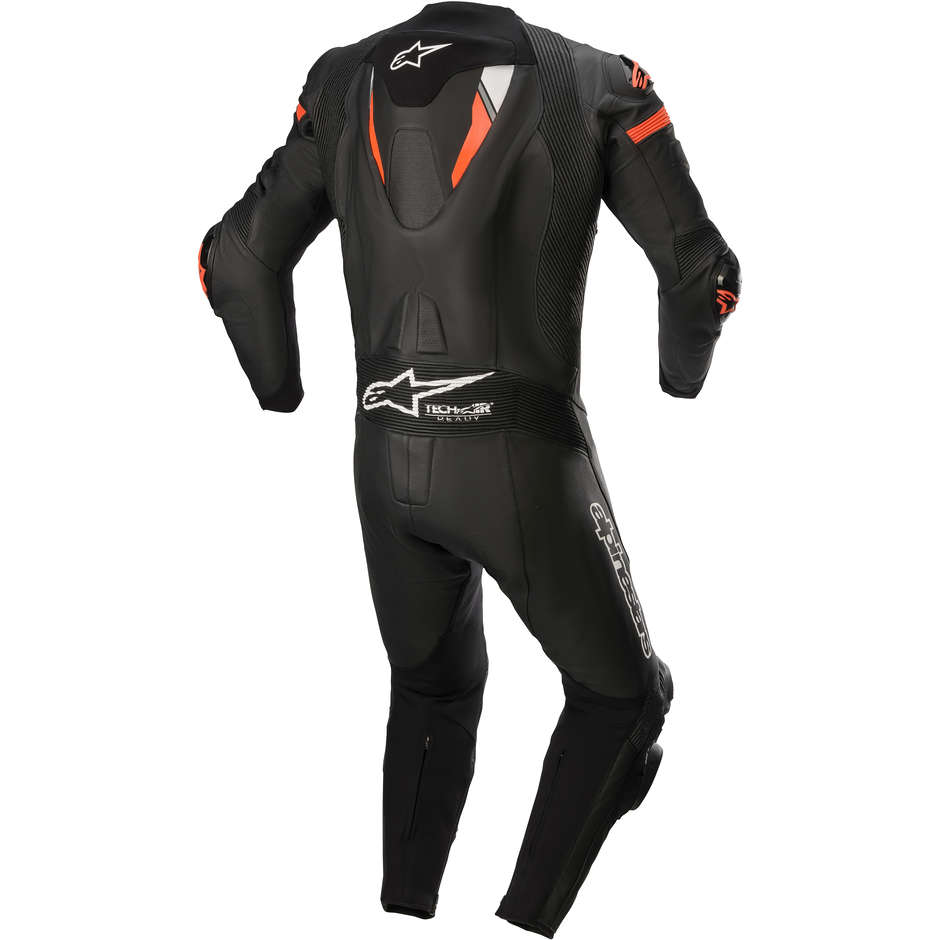 Alpinestars MISSILE V2 IGNITION 1pc Tech Air Ready Full Body Motorcycle Suit Black Red Fluo