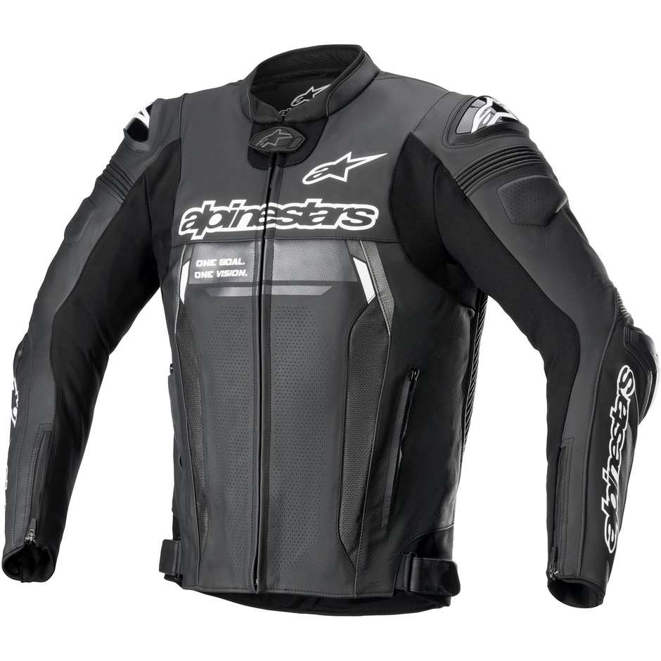 Alpinestars MISSILE v2 IGNITION Black Leather Motorcycle Jacket