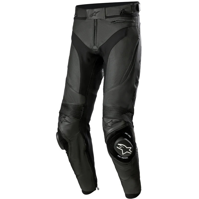 Alpinestars MISSILE V3 AIRFLOW Perforated Leather Motorcycle Pants Black Black