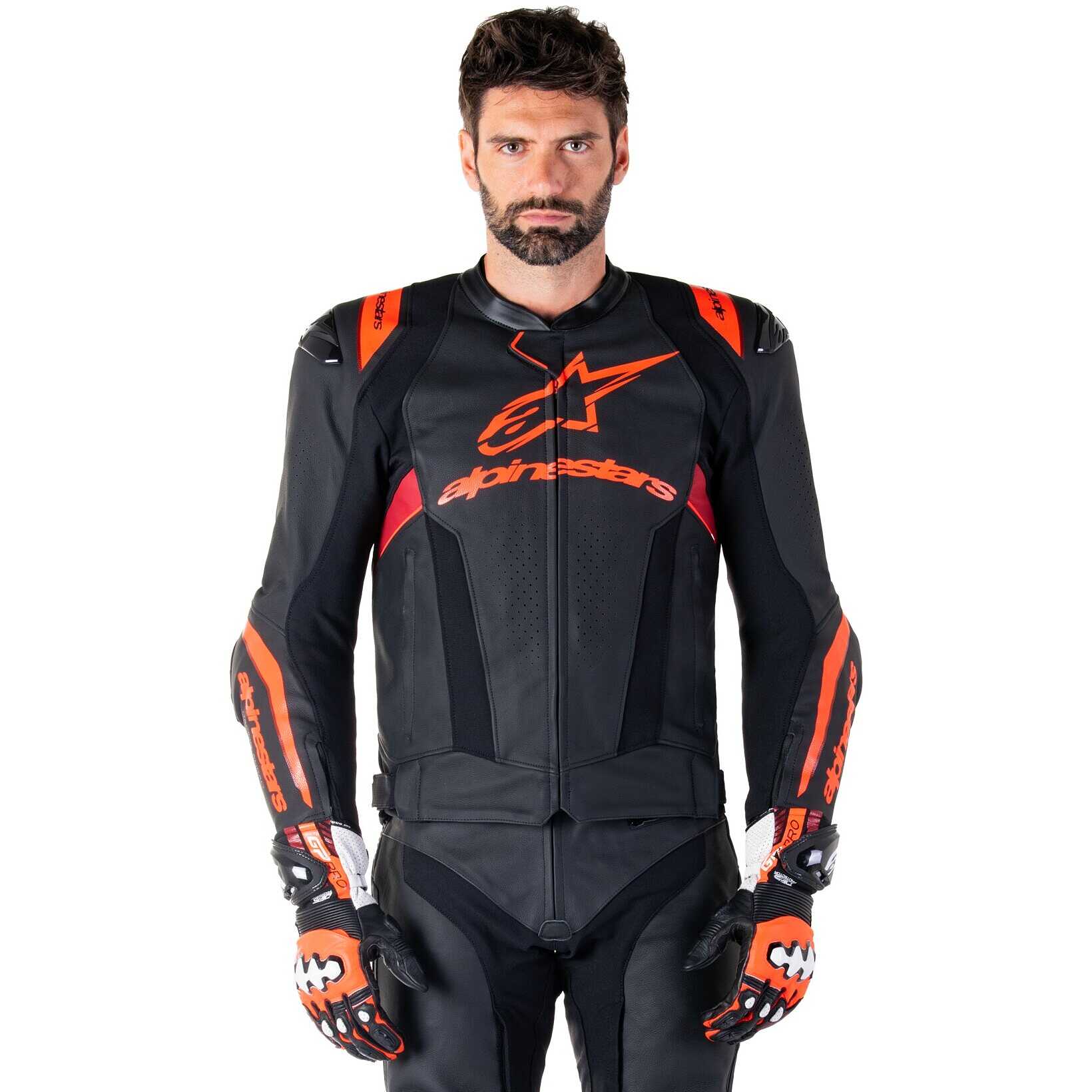 Alpinestars MISSILE V3 IGNITION Leather Motorcycle Jacket Black