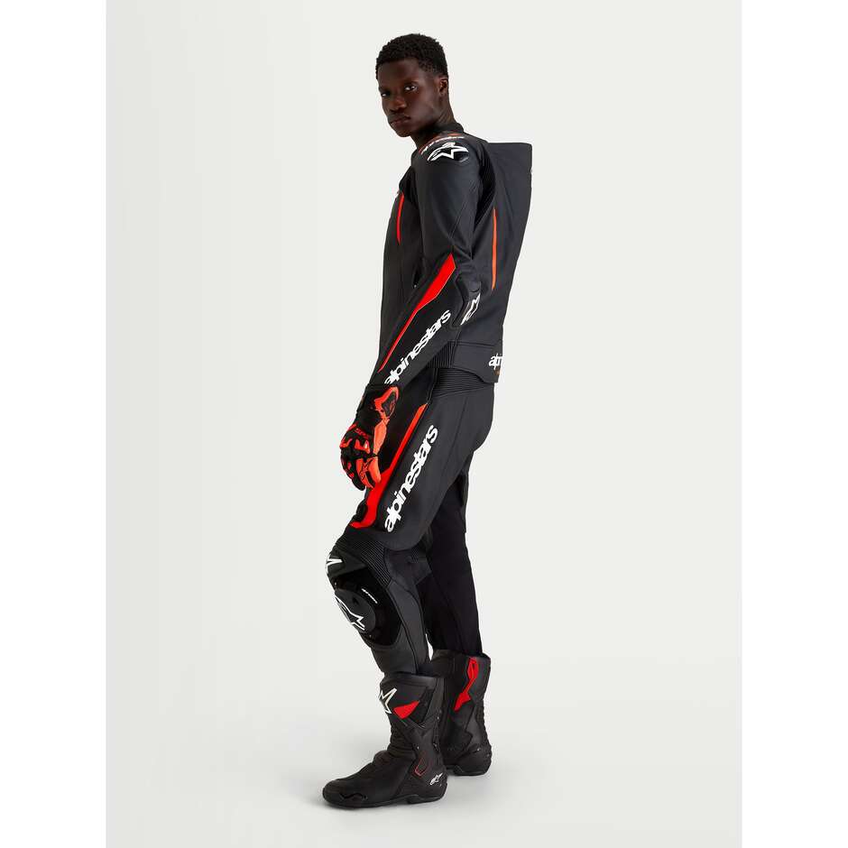 Alpinestars Missile V3 Lederkombi, 2-teilig, Schwarz/Fluoreszierendes Rot
