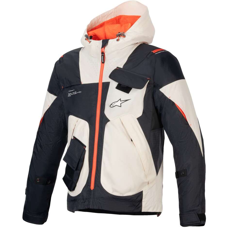 Alpinestars MOGRESS AIR Sommer Motorradjacke Schwarz Almond HOT Orange