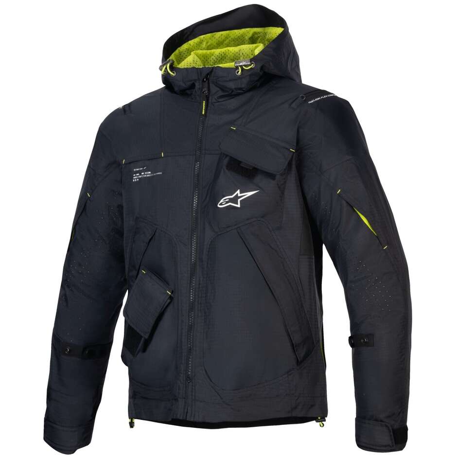 Alpinestars MOGRESS AIR Sommer Motorradjacke Schwarz Lime PUNCH Weiß