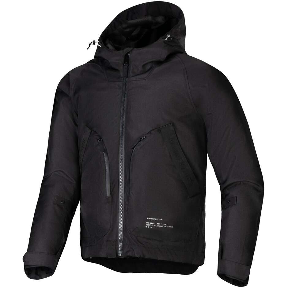 Alpinestars MORUSH WP PARKA Motorradjacke aus schwarzem Stoff