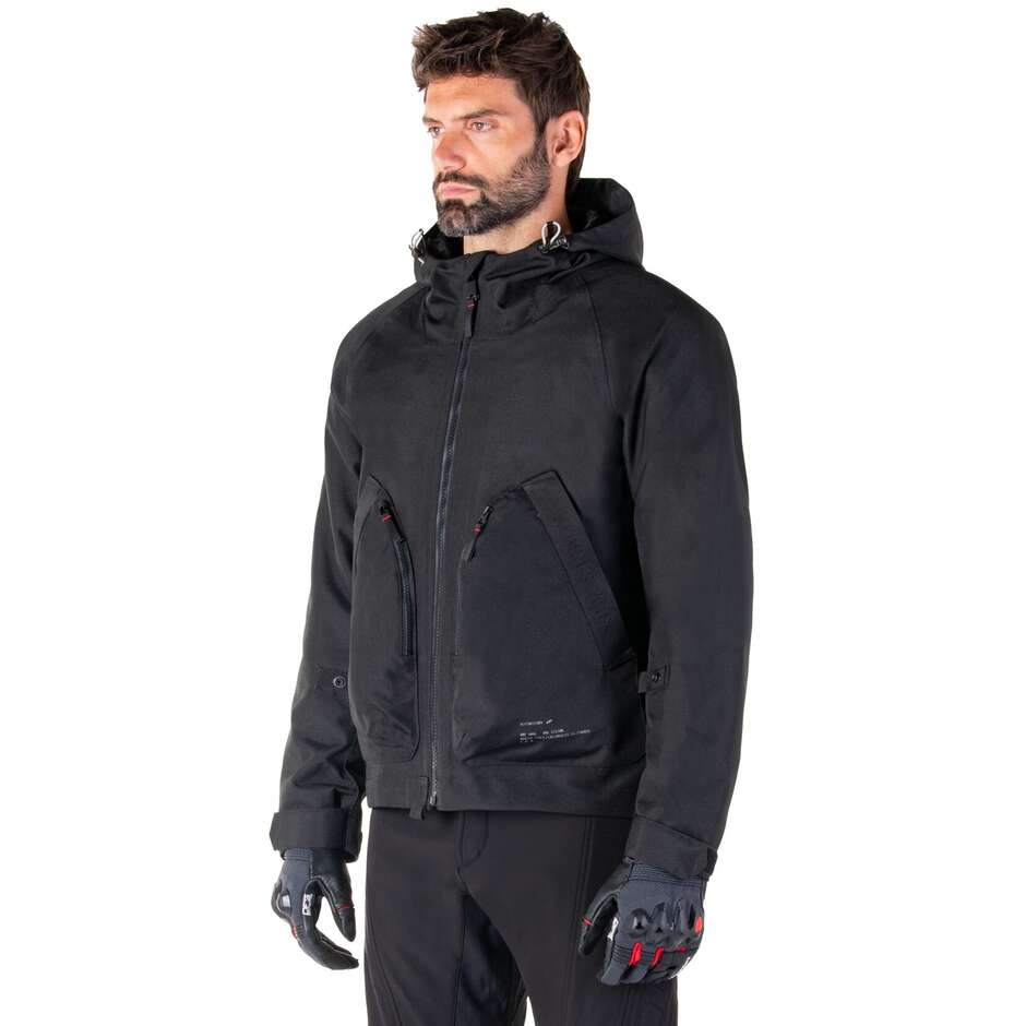 Alpinestars MORUSH WP PARKA Motorradjacke aus schwarzem Stoff