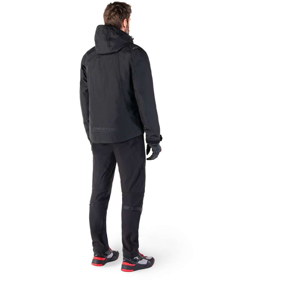 Alpinestars MORUSH WP PARKA Motorradjacke aus schwarzem Stoff