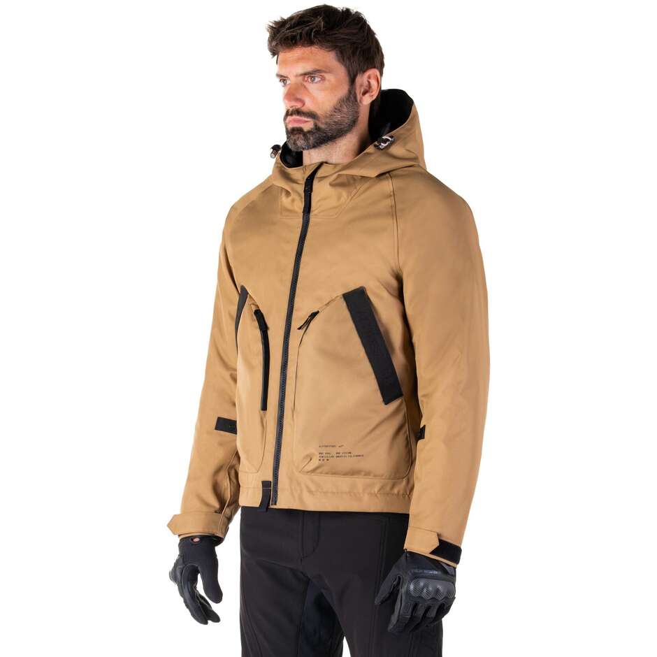Alpinestars MORUSH WP PARKA Utility Brown Fabric Motorcycle Jacket
