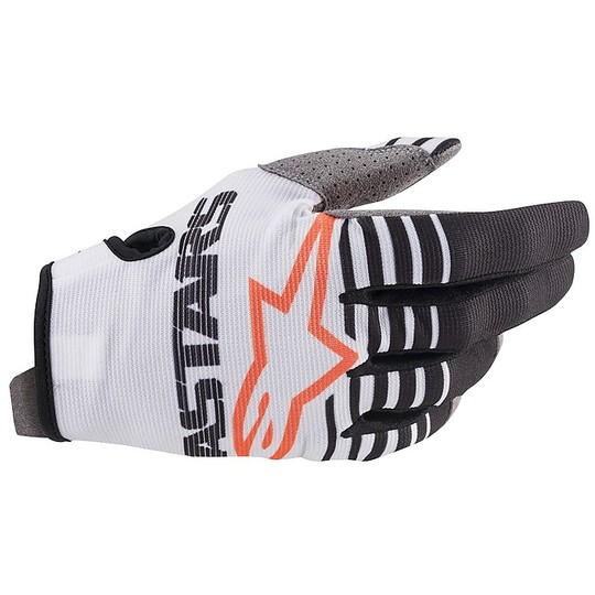 Alpinestars Moto Cross Enduro Handschuh Radar Weiß Schwarz