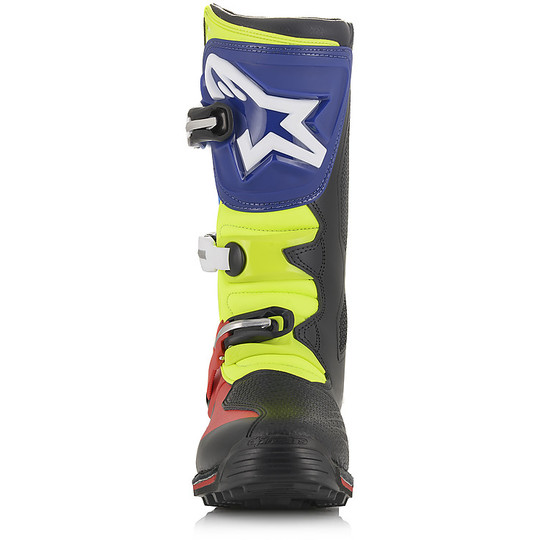 Alpinestars Moto Cross Enduro Stiefel TECH T Schwarz Rot Blau Gelb Fluo
