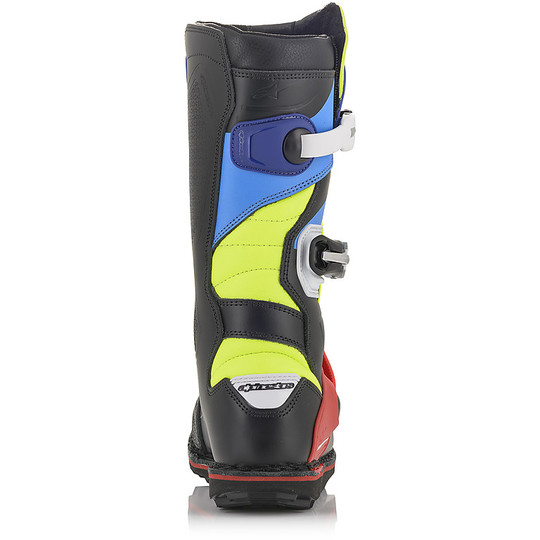 Alpinestars Moto Cross Enduro Stiefel TECH T Schwarz Rot Blau Gelb Fluo
