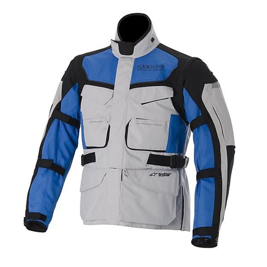 Alpinestars Motorcycle Jacket fabric CALAMA DRYSTAR JACKET Grey Blue