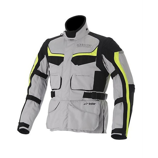 Alpinestars Motorcycle Jacket fabric CALAMA DRYSTAR JACKET Grey Yellow Fluo