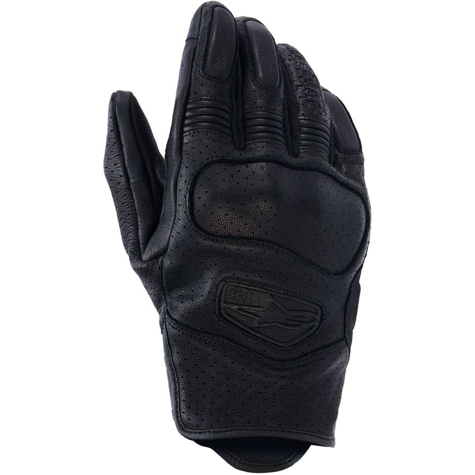 Alpinestars MUSTANG V3 LEATHER Motorcycle Gloves Black