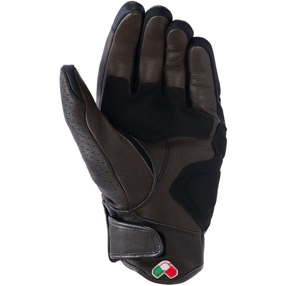Alpinestars MUSTANG V3 LEATHER Motorcycle Gloves Dark Brown Black