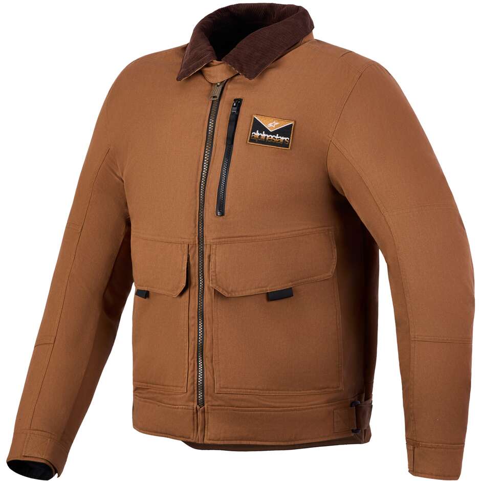 Alpinestars MUSTANG WP JACKET Urban Motorcycle Jacket Dark Rust Dark Brown