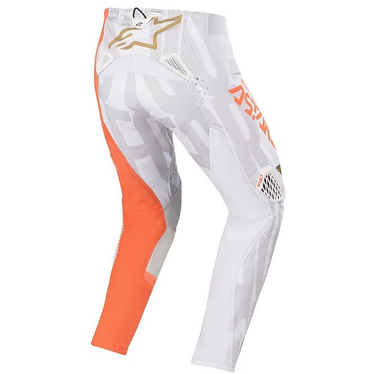 Alpinestars MX20 TechStar Cross Enduro Motorcycle Pants Metal Orange White Fluo