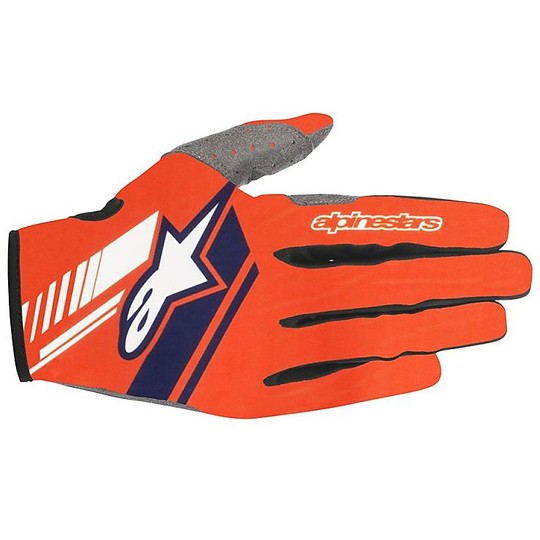 Alpinestars NEO Orange Fluo Blue Cross Enduro Motorcycle Gloves