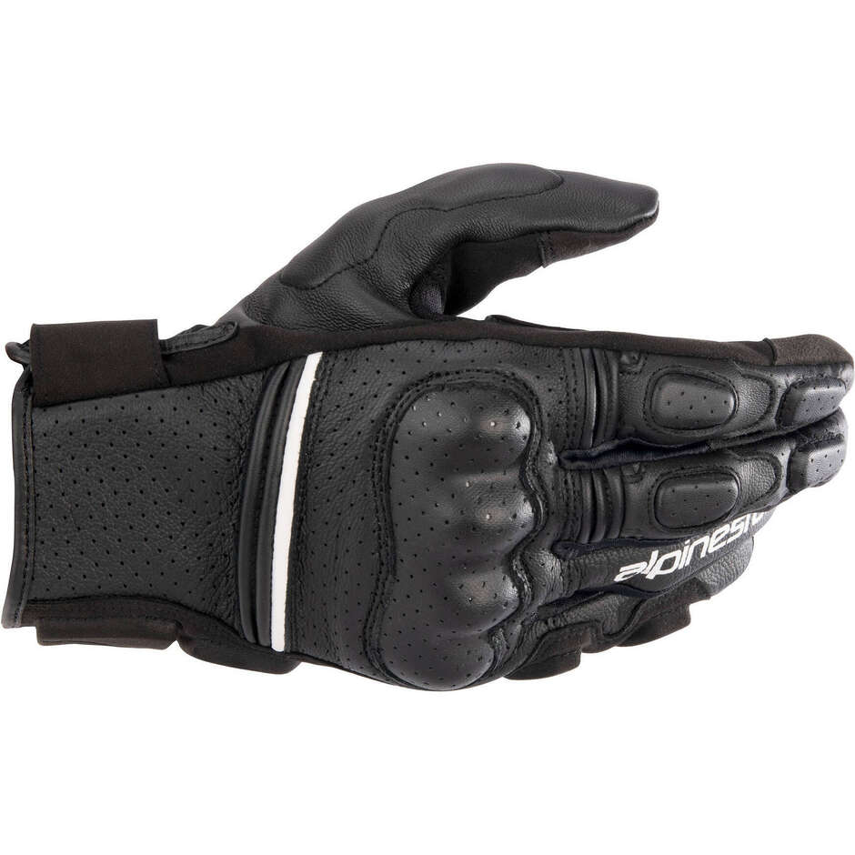 Alpinestars PHENOM AIR Leather Motorcycle Gloves Black White