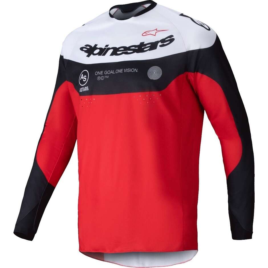 Alpinestars PRO-DURA Cross Enduro Motorradtrikot Schwarz Hellrot Weiß