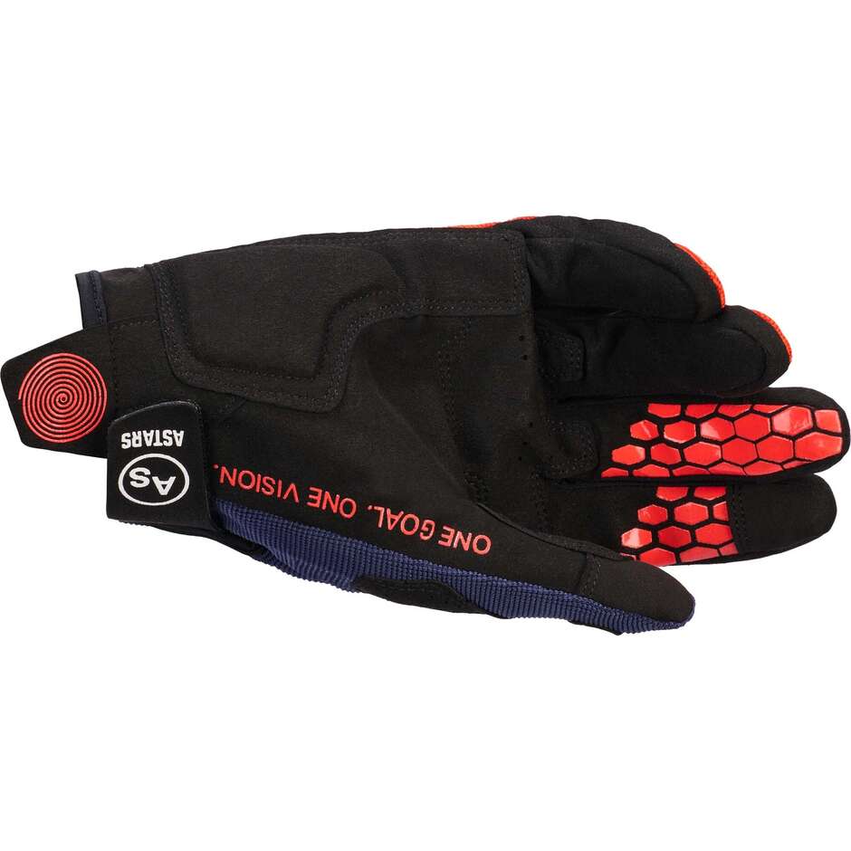 Alpinestars PRO-DURA Navy Hot Orange White Cross Enduro Motorcycle Gloves