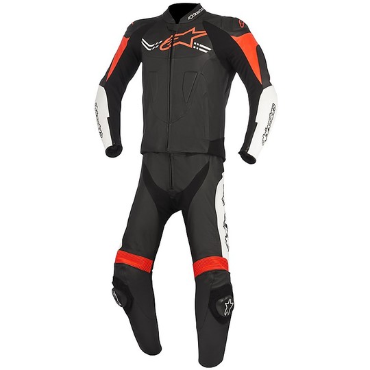 Alpinestars Professional Leather Divisible Motorcycle Suit 2017 CHALLENGER V2 Noir Blanc Rouge