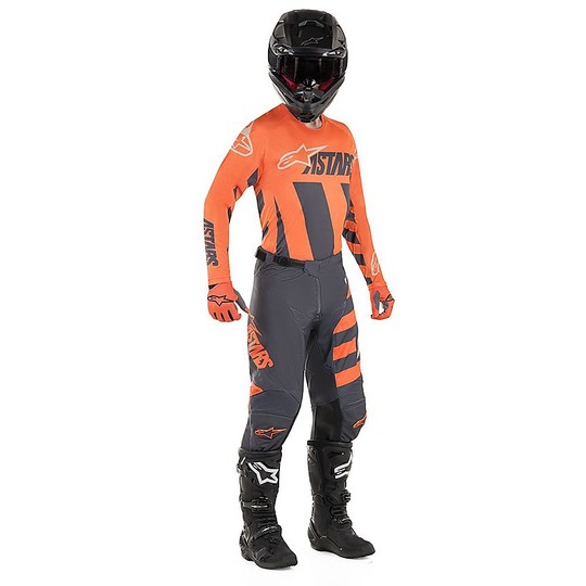 Alpinestars RACE BRAAP Cross Enduro Motorcycle Pants Anthracite Orange Fluo