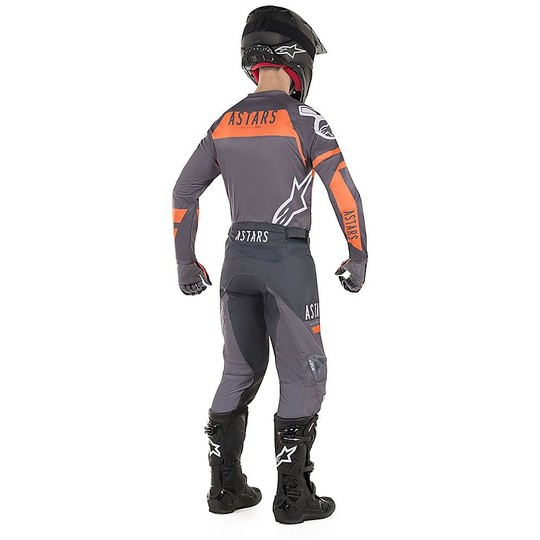 Alpinestars RACE FLAGSHIP Mid Enduro Motorcycle Pants Orange Gray Anthracite Orange Fluo