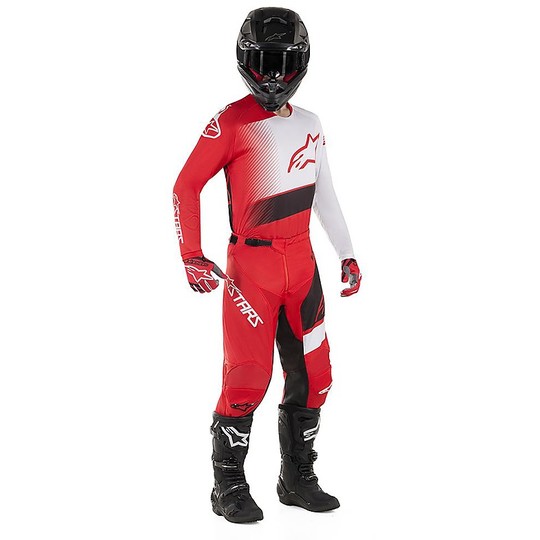 Alpinestars RACE SUPERMATIC Pants Cross Enduro Pants Red Black White