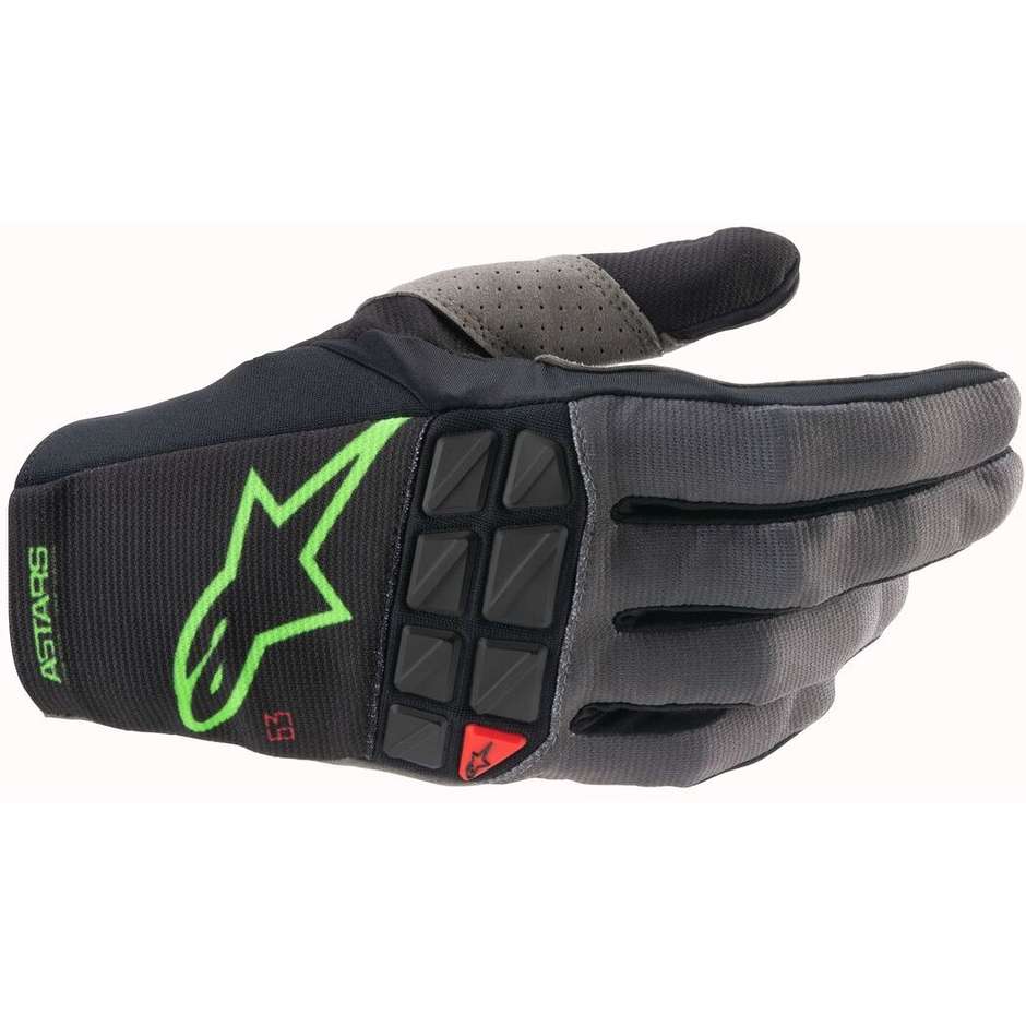 Alpinestars RACEFEND Cross Enduro Motorcycle Gloves Black Green Fluo