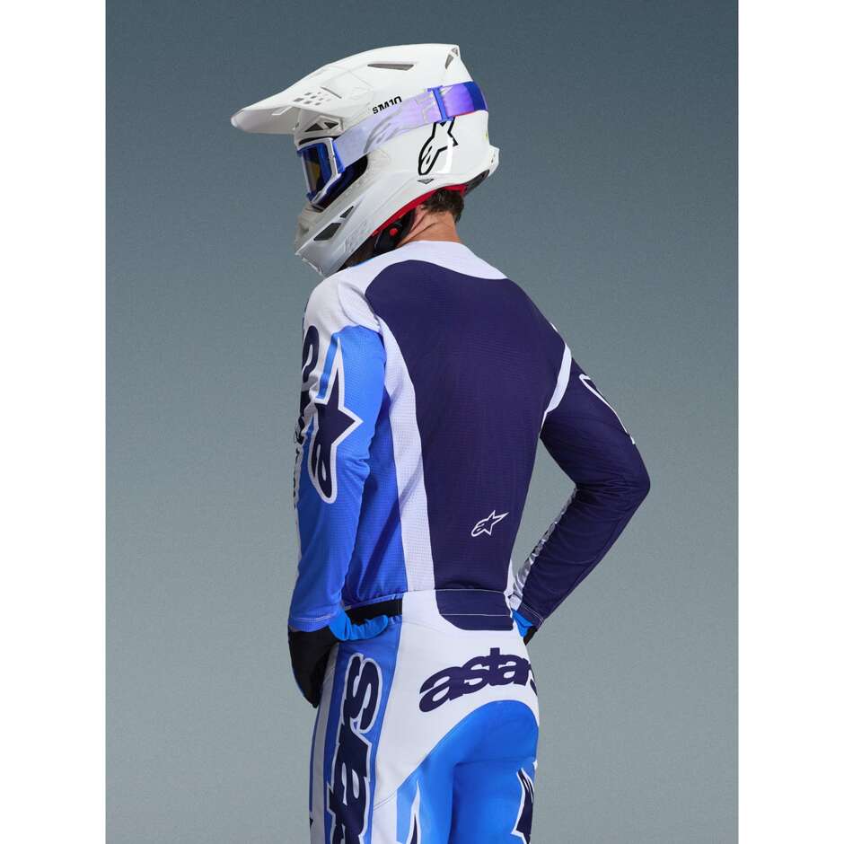 Alpinestars RACER AIR PORTL Motocross Enduro Jersey Blue White Light Blue