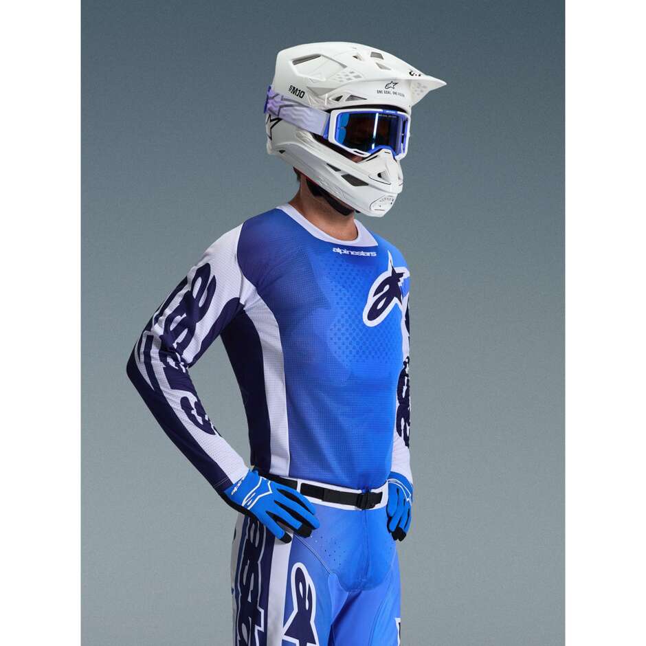 Alpinestars RACER AIR PORTL Motocross Enduro Jersey Blue White Light Blue