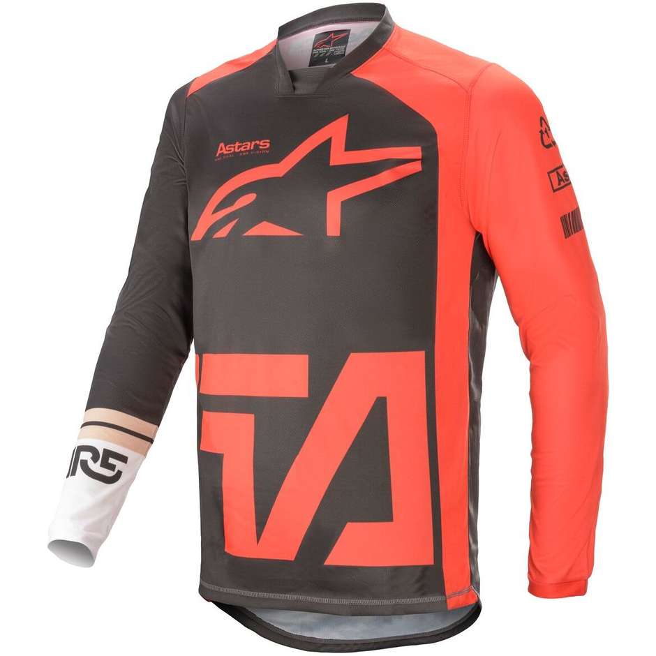 Alpinestars RACER COMPASS Cross Enduro Motorcycle Jersey Anthracite Red Fluo