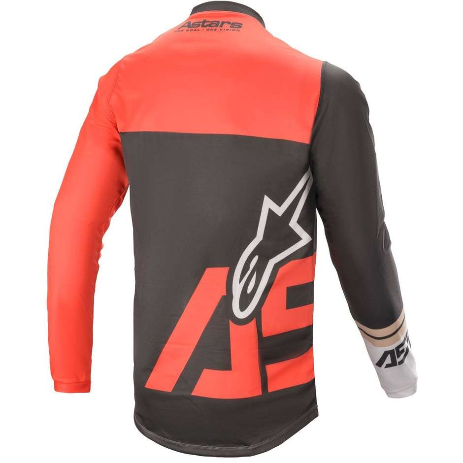 Alpinestars RACER COMPASS Cross Enduro Motorcycle Jersey Anthracite Red Fluo