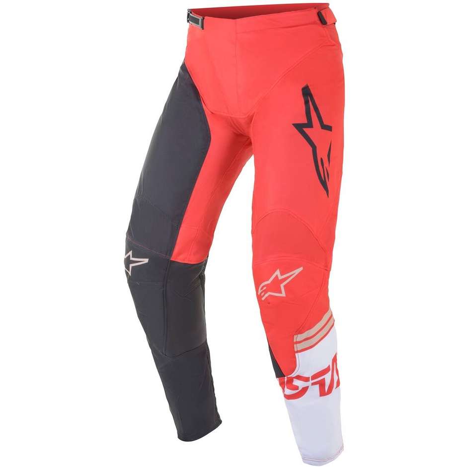 Alpinestars RACER COMPASS Cross Enduro Motorcycle Pants Anthracite Red Fluo White