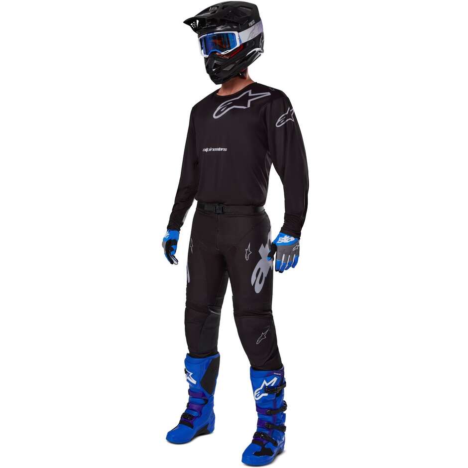 Alpinestars RACER GRAPHITE Cross Enduro Motorradtrikot Schwarz Grau