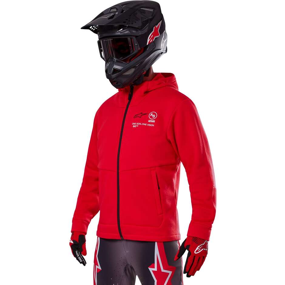 Alpinestars RACER MX FLEECE Bright Red Moto Cross Enduro Sweatshirt