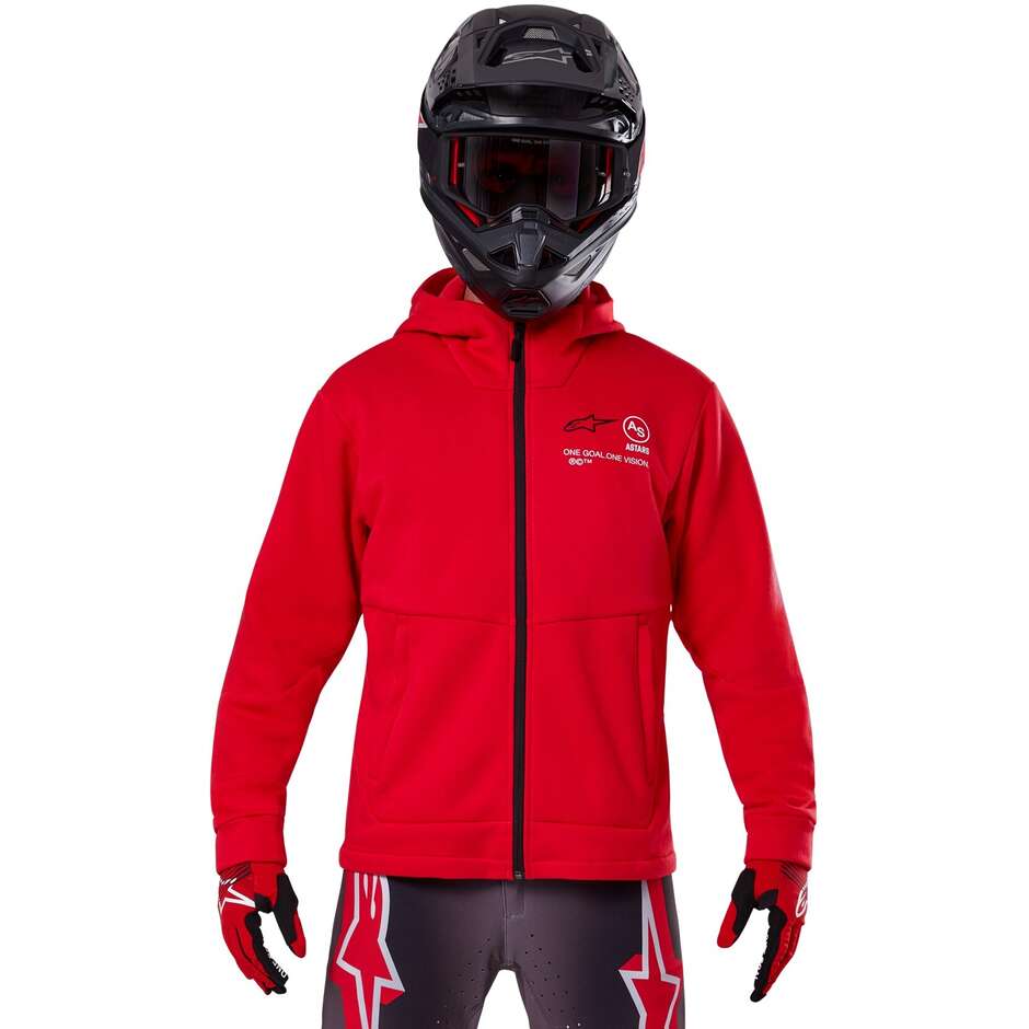 Alpinestars RACER MX FLEECE Bright Red Moto Cross Enduro Sweatshirt