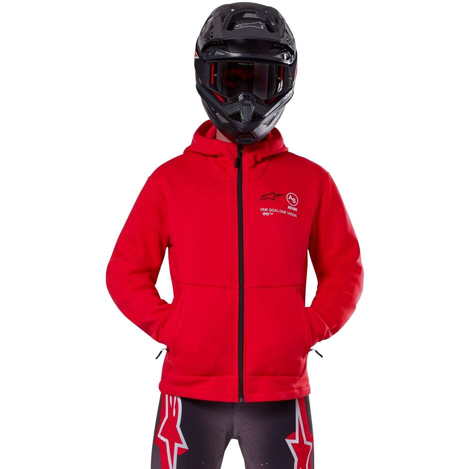 Alpinestars RACER MX FLEECE Bright Red Moto Cross Enduro Sweatshirt