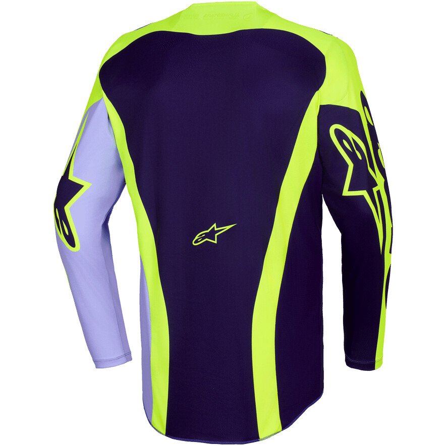 Alpinestars RACER PORTL Cross Enduro Motorcycle Jersey Purple Fluo Yellow