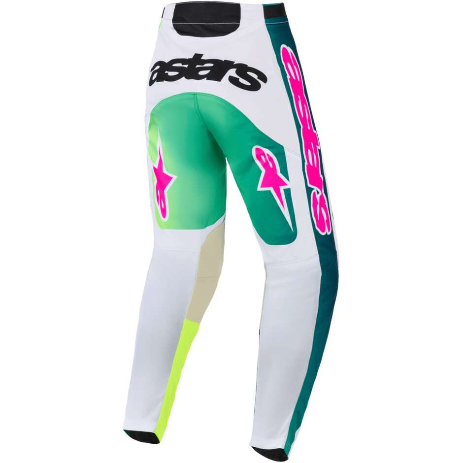 Alpinestars RACER PORTL Cross Enduro Motorcycle Pants Green White Black Pink