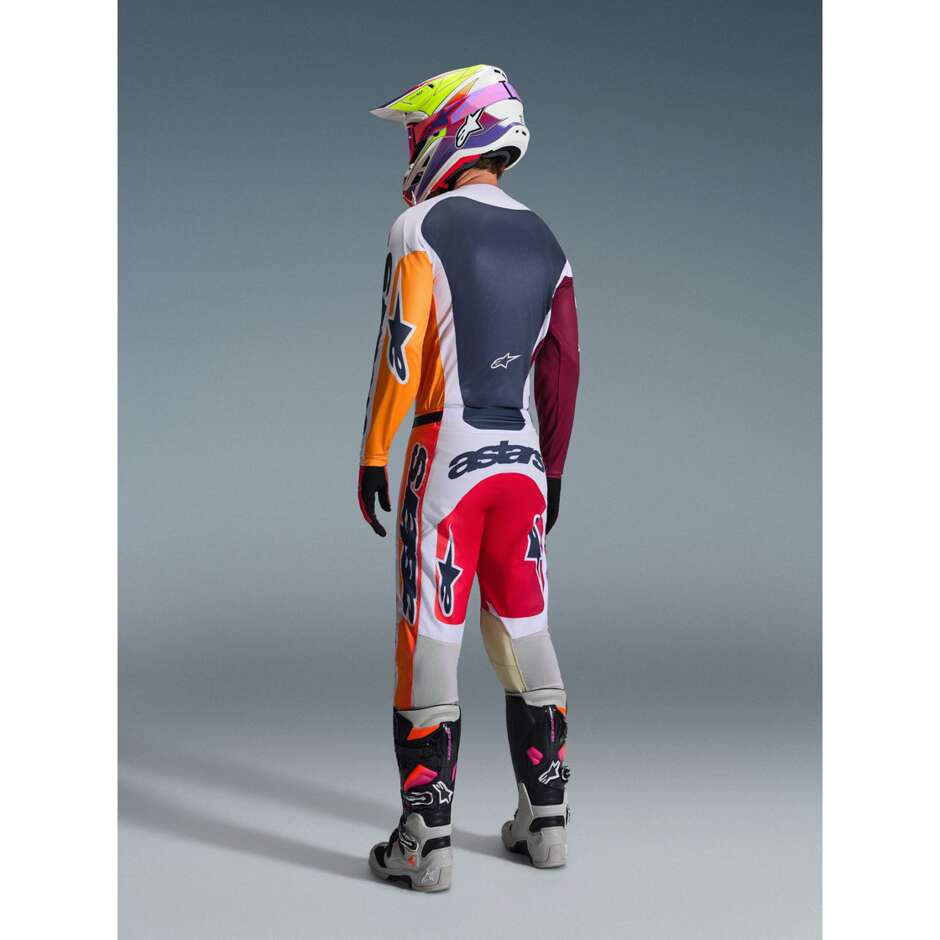 Alpinestars RACER PORTL Motocross Enduro Jersey Red Light Grey Dark Grey