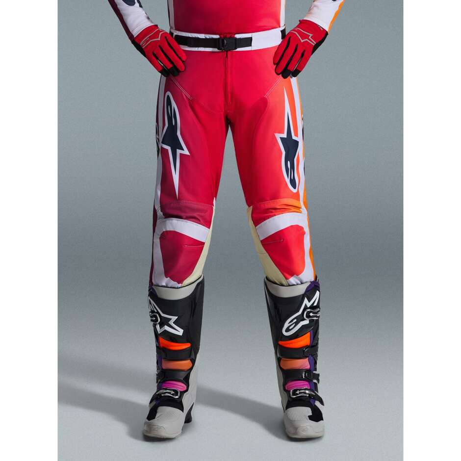Alpinestars RACER PORTL Motocross Enduro Pants Red Light Grey Dark Grey